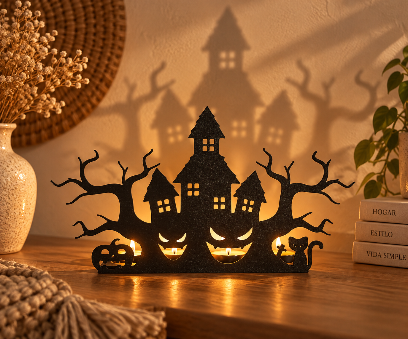 Casita sombra halloween